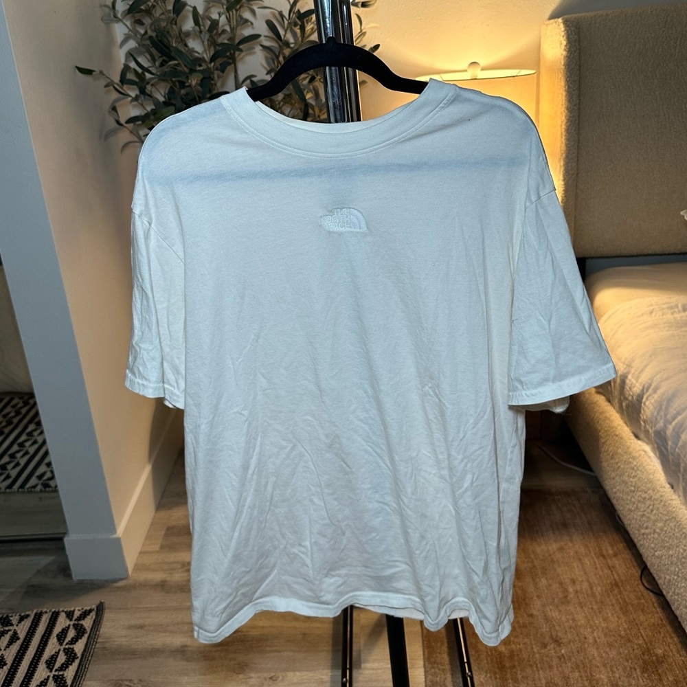 The North Face White Stitched Logo T Shirt